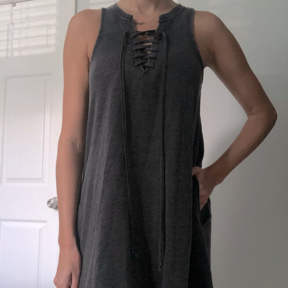 Cotton Front Tie Dress